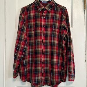Pendleton plaid long sleeve button up 100% virgin wool